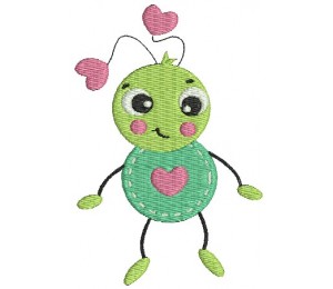 Stickmuster tanzender Käfer Vollstick